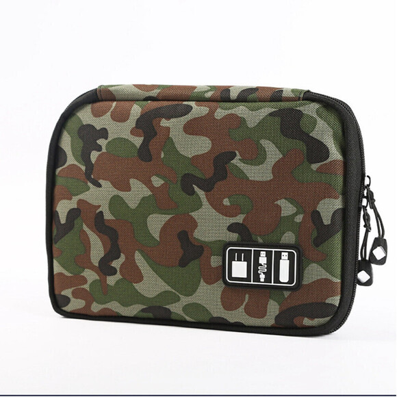Electronic Device Storage Case In Camoflauge Brown Green - Picture 1 of 8